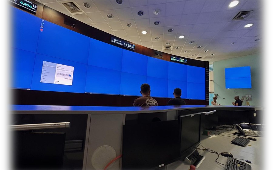 NOGA Israel national electrical grid videowall update in Tel Aviv and Haifa